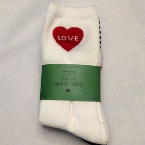 Kate Spade 3 pk True Love/Heart on Stripes/Small Hearts Socks